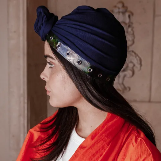 Perforated Leather Turban