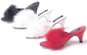 Phoebe 2.5" Satin/Marabou Glamour Slippers