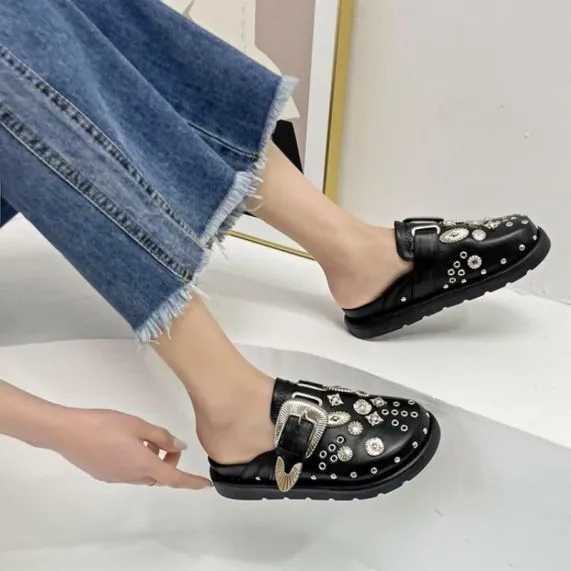 Punk Metal Rivet Slippers crocs- King Stone Brothers and Co™️