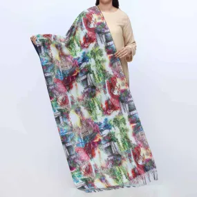 Purple Digital Printed Stole PW3748