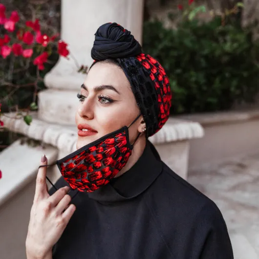 Red Sinaloan Snake Turban