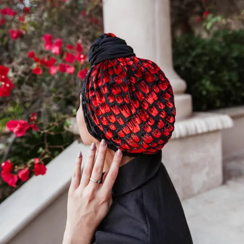 Red Sinaloan Snake Turban