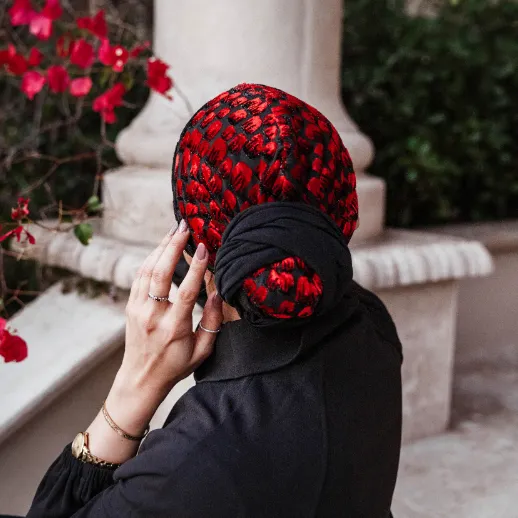 Red Sinaloan Snake Turban