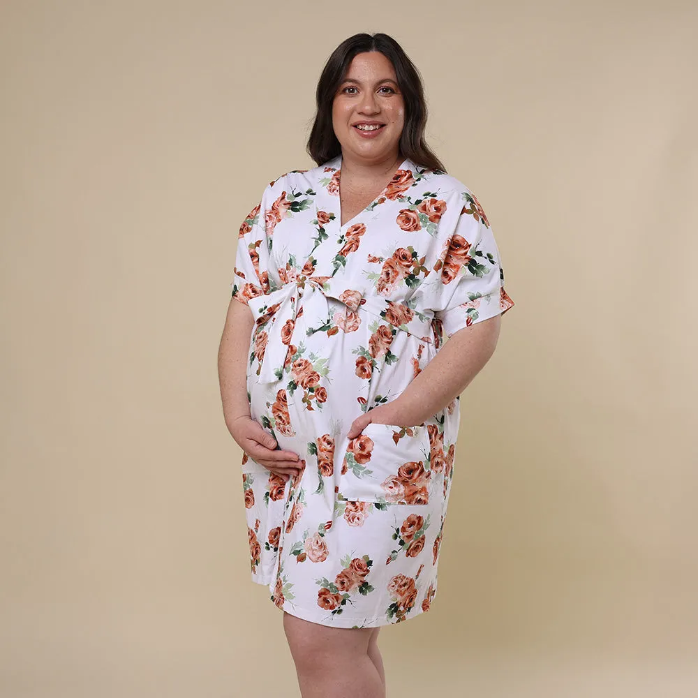 Rosebud Organic Maternity Robe