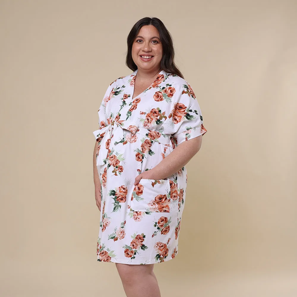 Rosebud Organic Maternity Robe