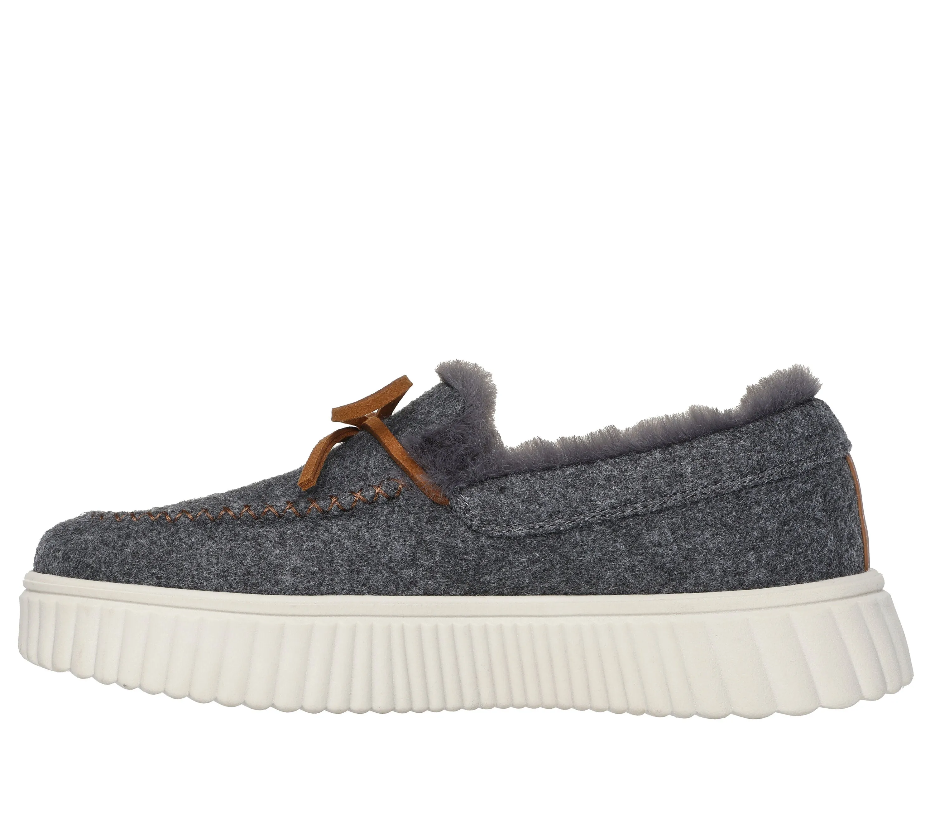 Skechers Cozy Ojai Fur Slipper - Dark Gray 169028