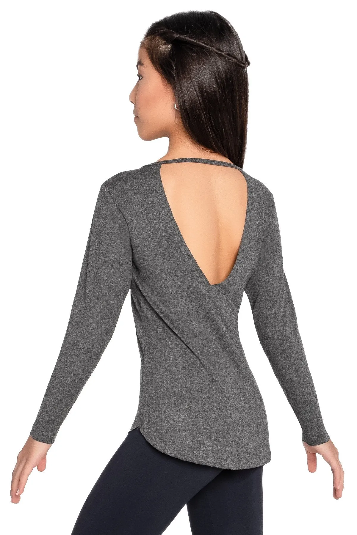 SoDanca Long Sleeve Low Back Over Shirt