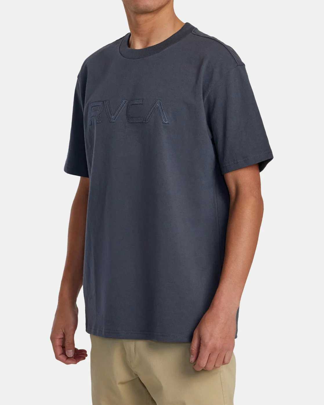 Stitched RVCA Tee - Garage Blue