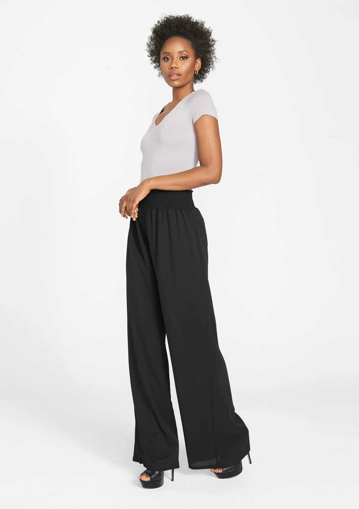 Tall Smock Waist Flowy Pants