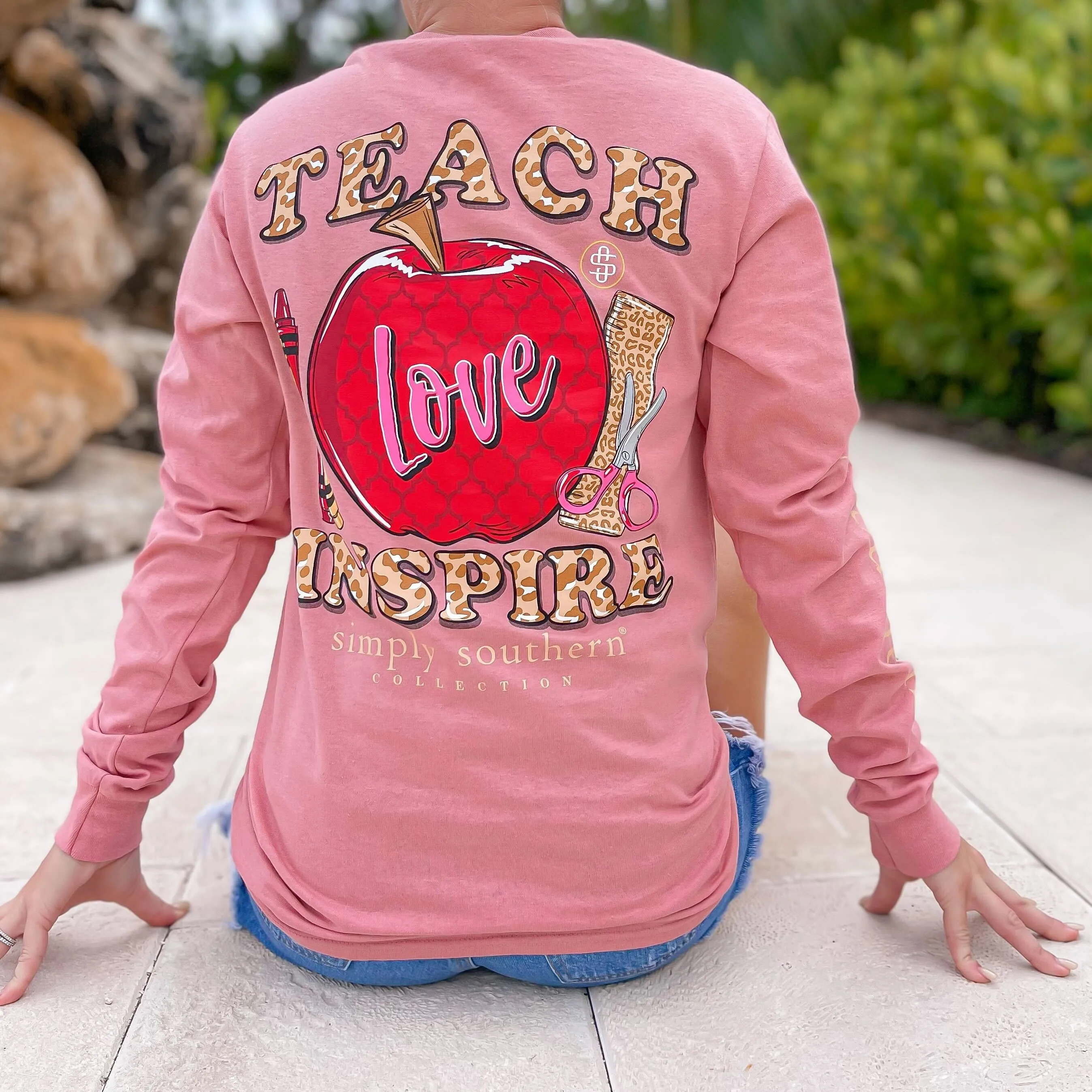 'Teach Love Inspire' Long Sleeve Tee by Simply Southern