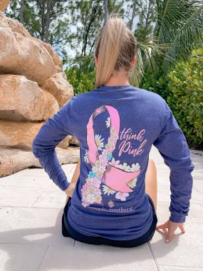 'Think Pink' Long Sleeve Tee by Simply Southern