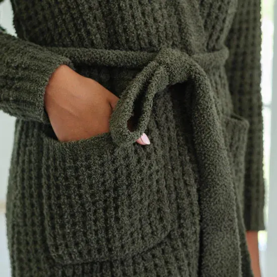 Thyme Waffle Knit Robe