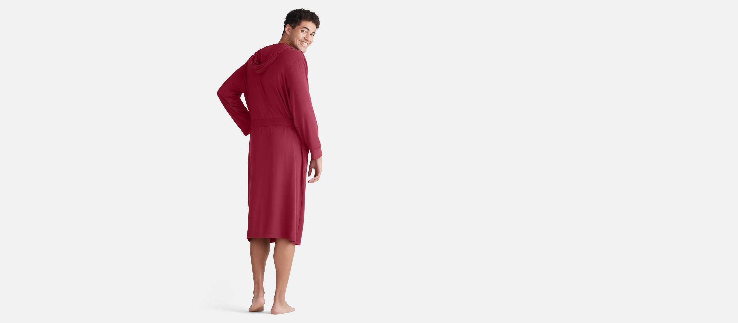 Unisex Hooded Modal Robe | Cabernet