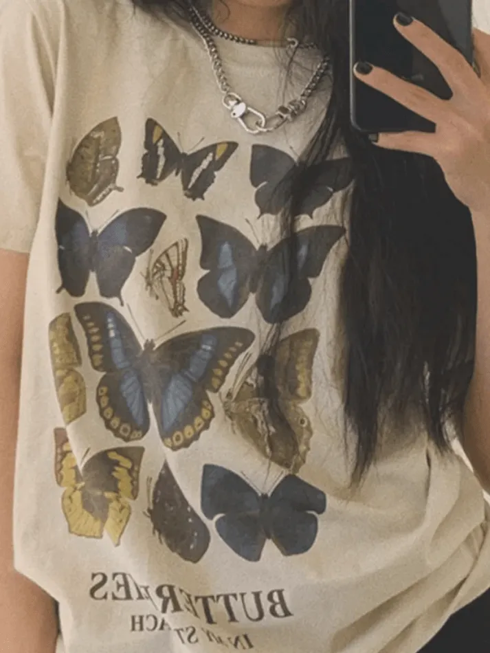 vintage butterfly Short Sleeve Tee