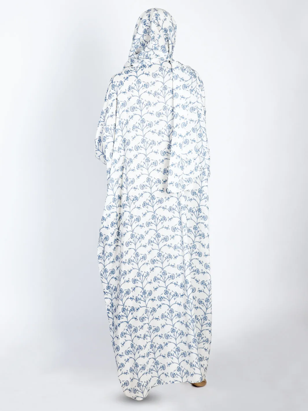 White Viscose Salah Robe - AL-LK-824B