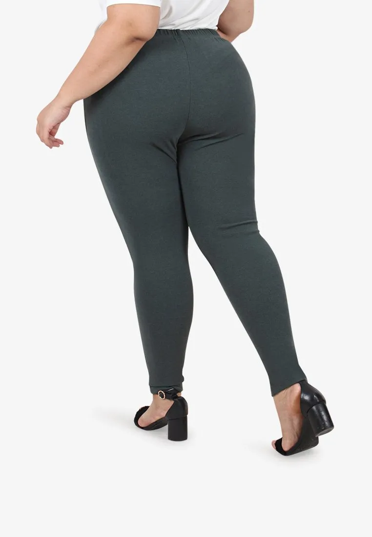 Winnie Cozy Thick Leggings - Sage Green