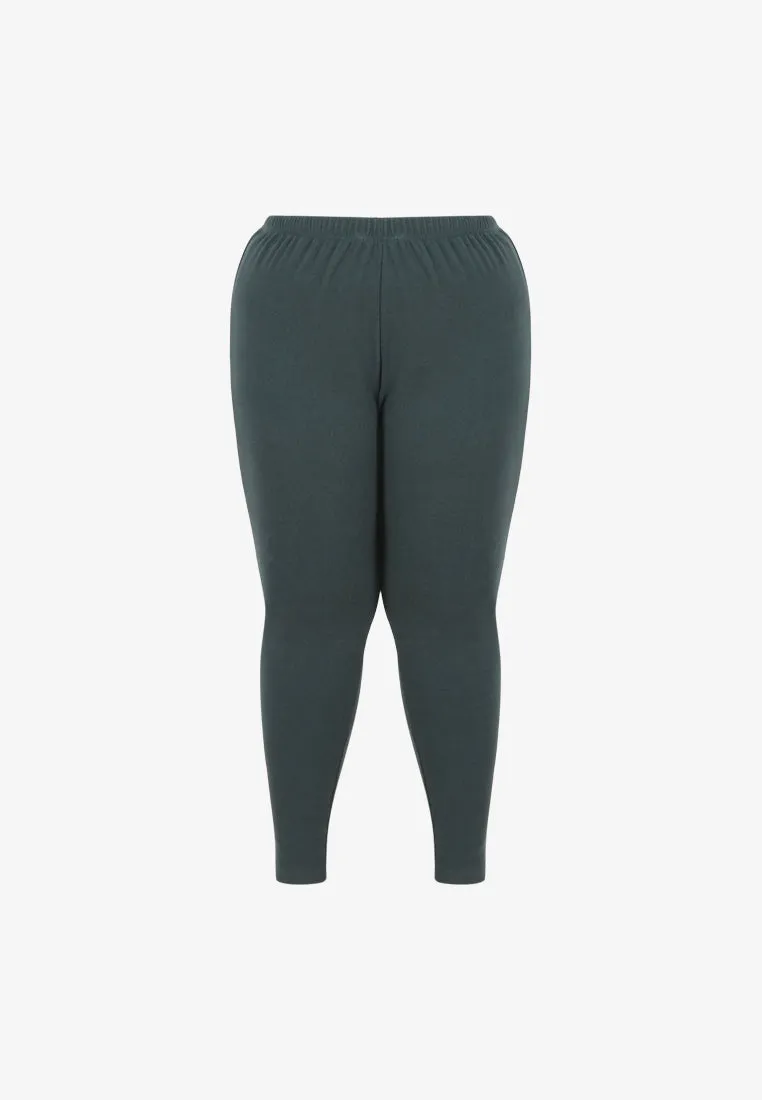 Winnie Cozy Thick Leggings - Sage Green