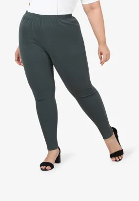 Winnie Cozy Thick Leggings - Sage Green